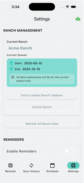 Settings Tab
